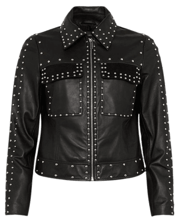 Leather Studded Western Jacket | Karen Millen
