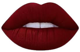 dark red lips