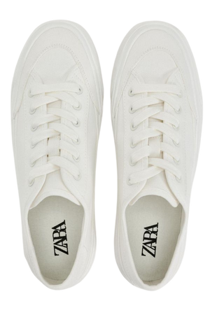 CASUAL FABRIC SNEAKERS - White | ZARA United States