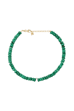 green bead necklace