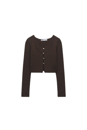 THUMB HOLE SWEATER WITH BUTTONS - Brown | ZARA United States