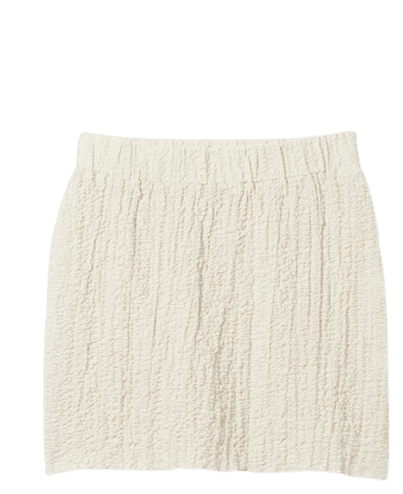 Elin Seersucker Mini Skirt - Off-white - Weekday WW