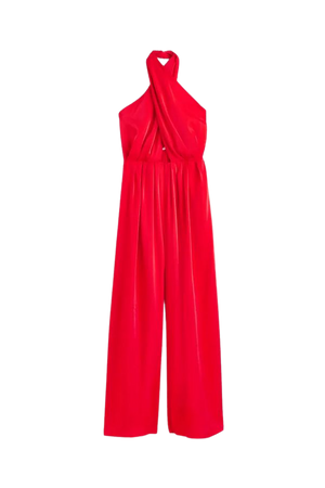 Halterneck Jumpsuit - Red - Ladies | H&M US