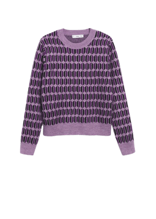 Geometric knit sweater - Women | Mango USA