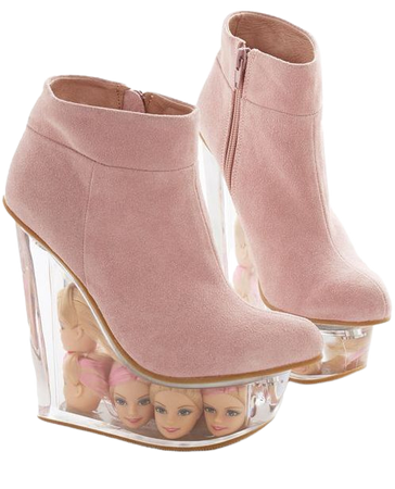 Platform Baby Pink Barbie Head Heels