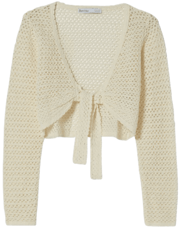 Crochet bolero jacket - Tops and Bodies - Woman | Bershka