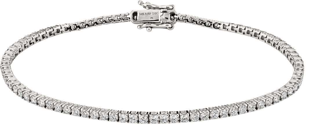 Lab Grown Diamond Tennis Bracelet 1.8mm White Gold | Mejuri