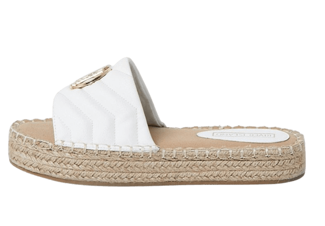 flat white sandals