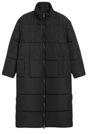 Oversized puffer coat - Black - Coats - Monki WW