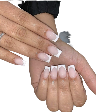 short french tip nails