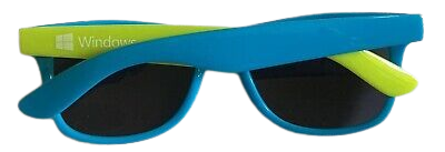 Green & Blue Microsoft Branded Wayfarer Sunglasses