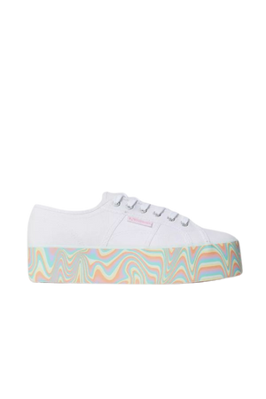 Superga 2790 Rainbow Stripe Platform Sneaker | Urban Outfitters