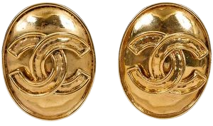 Chanel Oval Oversize Earrings