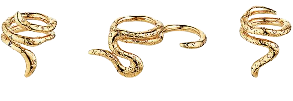 Gold Snake Ring Set