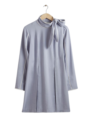 Tie-Neck Midi Dress - Lilac - Midi dresses - & Other Stories US