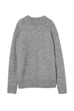 Mohair-blend Sweater - Gray - Ladies | H&M US