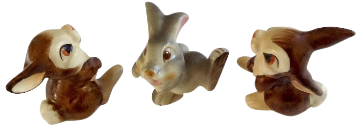 Rare Foot Up Thumper and Blossom Walt Disney Productions Ceramic : Gumgumfuninthesun | Ruby Lane