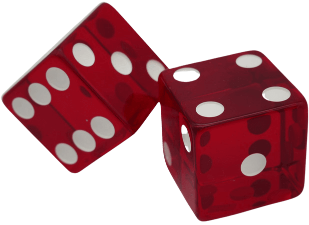 1960s Jumbo Red Casino Dice - a Pair | Chairish
