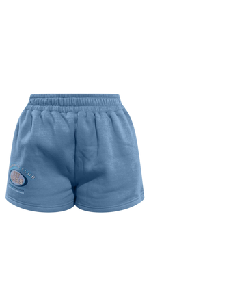 blue sweat shorts