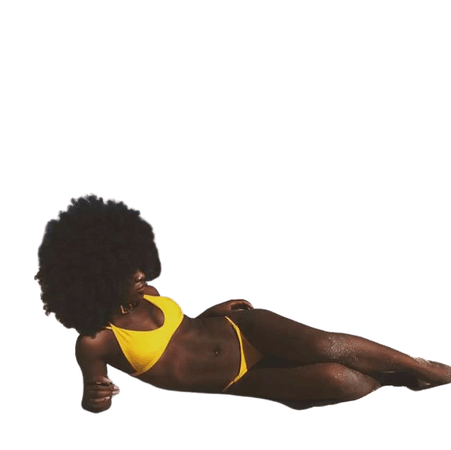 black girl lay beach