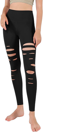 .com .com: ODODOS Women's Cutout Ripped Yoga Leggings with  Hidden Pocket High Rise Tommy Control Gym Workout Running Pants-Inseam 28,  Black, Small : Clothing, Shoes & Jewelry