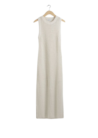 Sleeveless Silk-Blend Midi Dress - White - Midi dresses - & Other Stories US
