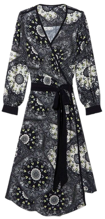 Mono Scarf Wrap Woven Midi Dress | Karen Millen