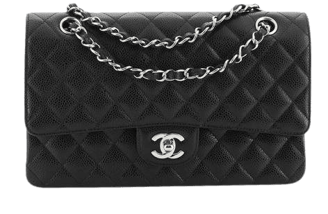 Chanel Vintage Classic Double Flap Bag Quilted Caviar Medium 5558825 - Rebag