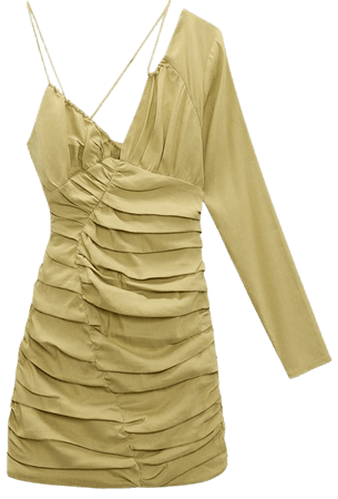 DRAPED LINEN BLEND DRESS | ZARA United States