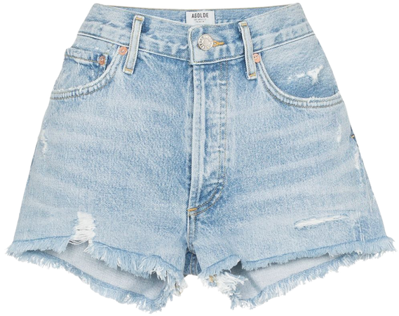 Shop AGOLDE distressed denim shorts with Express Delivery - FARFETCH