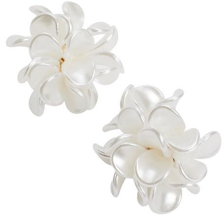 Floral Pearlescent Stud Earrings | Express