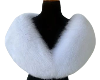 Pure White Arctic Fox Fur Weddings Stole Collar Scarf Shawl - Etsy UK