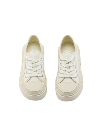 Lace-up thick sole canvas shoes - Creative Essentials