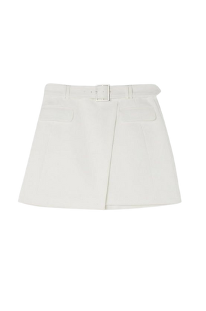 Clean Tailored Belted Wrap Mini Skirt | Karen Millen