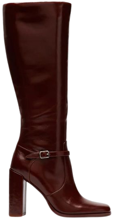 ADALYN Brown Leather Knee High Boot | Women's Boots – Steve Madden