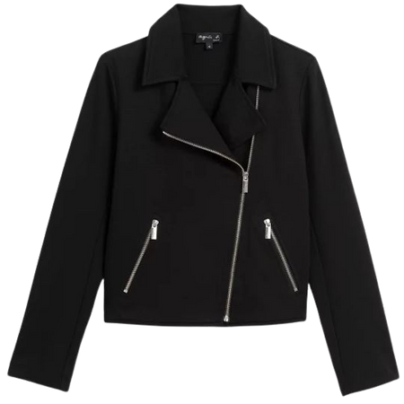 black Perfect zipped jacket | agnès b.