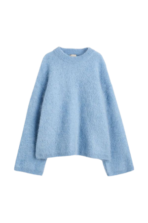 Oversized Mohair-blend Sweater - Light blue - Ladies | H&M US