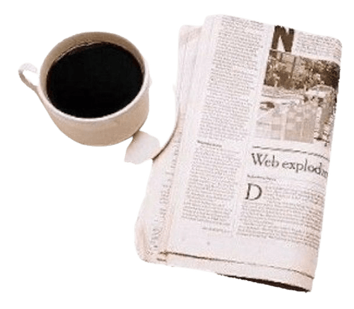coffee & newspaper png