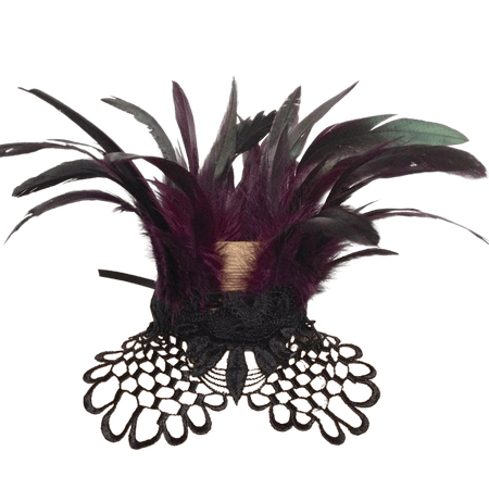 purple feather collar