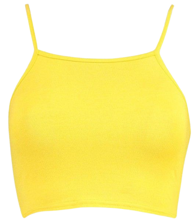 yellow cropped tank top