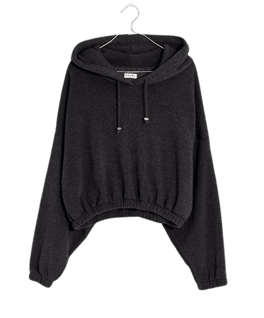 Donni Vintage Fleece Cropped Hoodie Sweatshirt