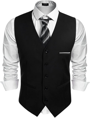 COOFANDY Men's Fashion Formal Slim Fit Business Dress Suit Vest Waistcoat: Amazon.ca: Clothing & Accessories