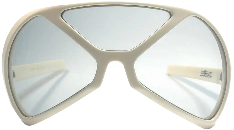 New Vintage Rare Silhouette Futura 570 White Collector Item 1970 Sunglasses For Sale at 1stDibs