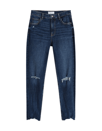 Low-rise skinny jeans - Denim - Woman | Bershka