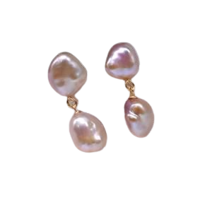 Classic Purple Pearl Earrings – ROSALIA
