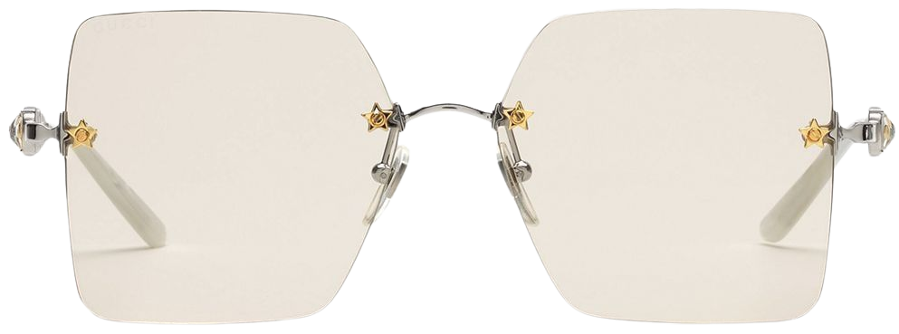 Gucci Eyewear Frameless Square Sunglasses 610402I3330 Silver | Farfetch