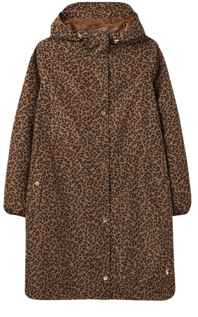 Waybridge null Relaxed Fit Leopard Print Waterproof Raincoat , Size US 6 | Joules US