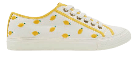 Freya Low Top Sneakers - Ecru, Lemons | Boden US