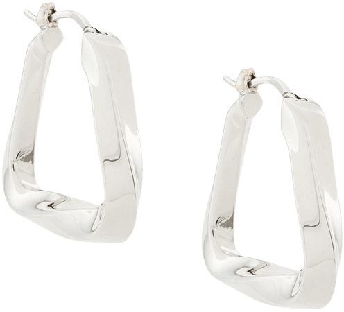 Shop Bottega Veneta twisted hoop earrings with Express Delivery - FARFETCH