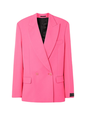 Pink Oversized double-breasted crepe blazer | Vetements | NET-A-PORTER